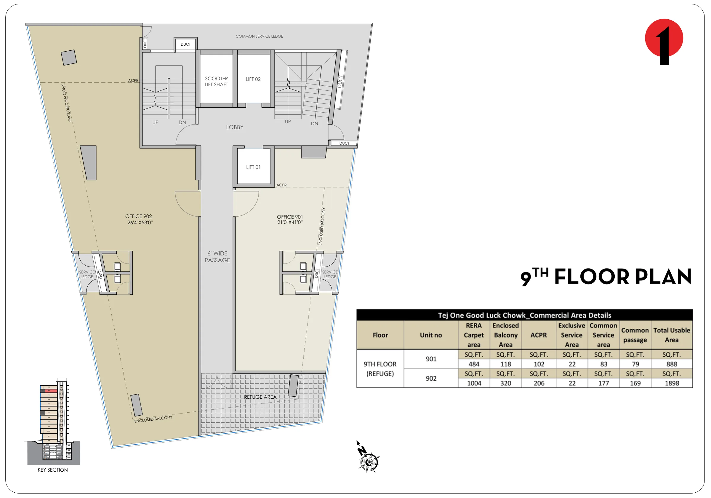 Office floor plan — Tej One FC Road, Deccan Gymkhana