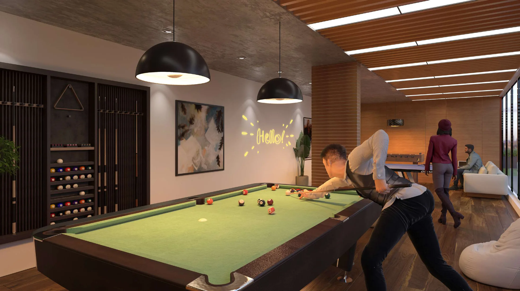 Indoor games room with a pool table at Sai Kripa, Ravet