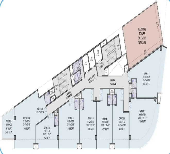 Office floor plan — Jhamtani Bizone, Pimple Saudagar