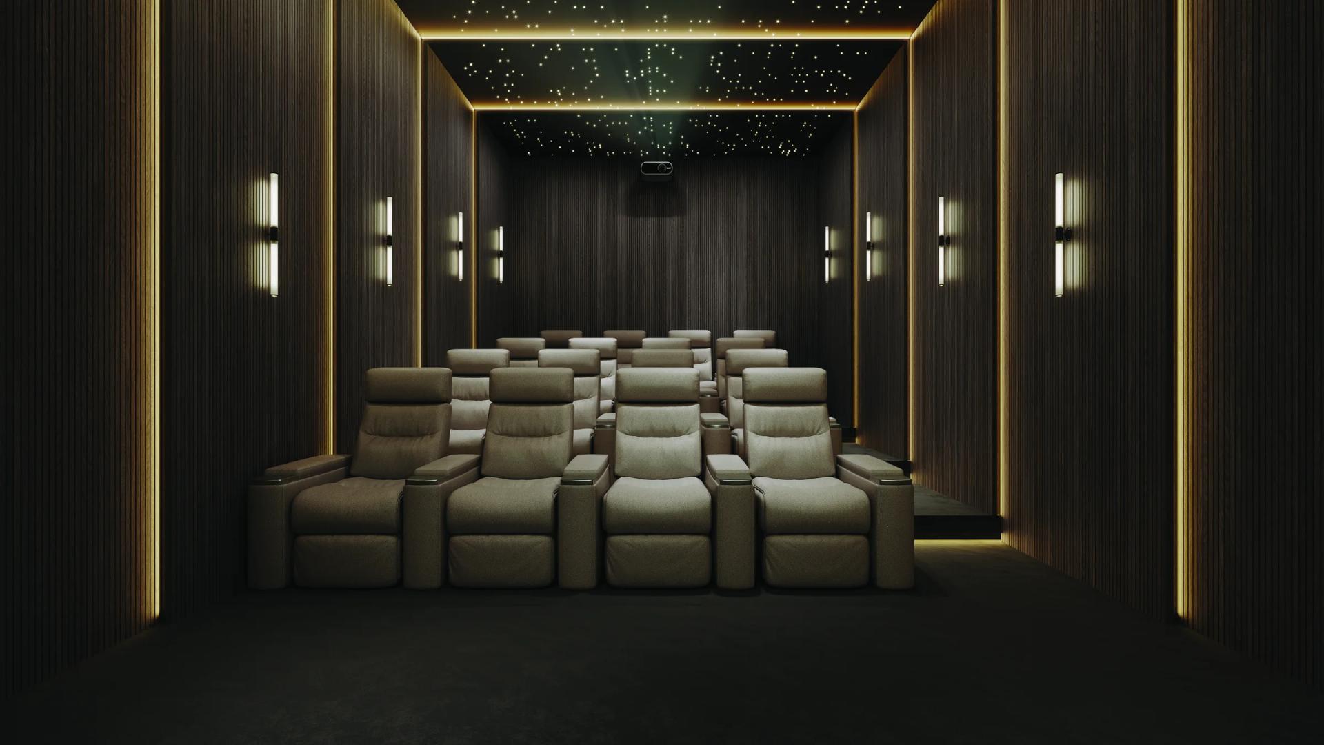 Rooftop mini theatre at Shaligram The Mile (architectural rendition)