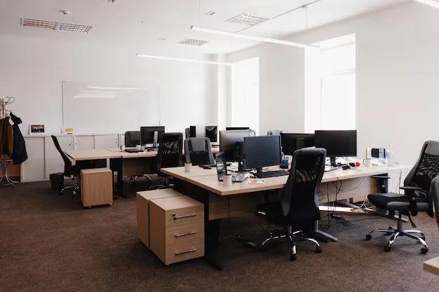 Office with desks and computers at Avishkar Ridhima Commercial Hinjewadi Phase 3