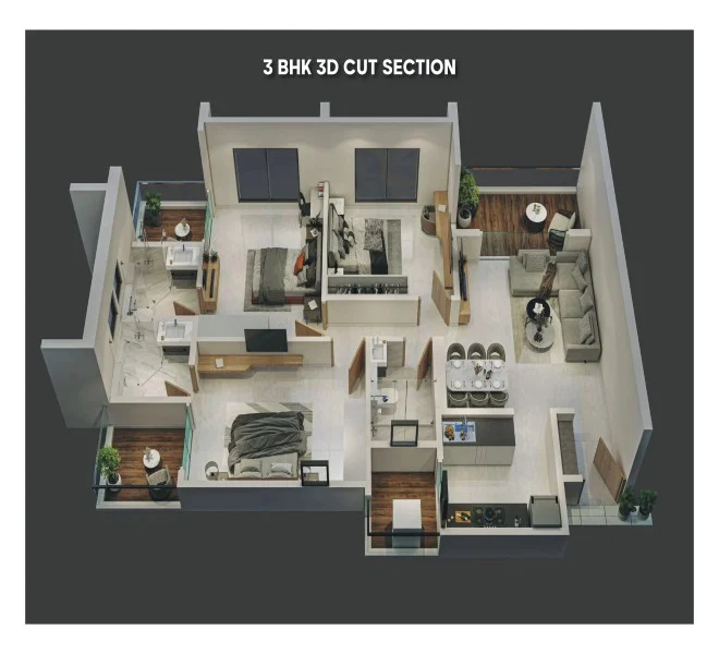 3bhk Arun sanctum ravet