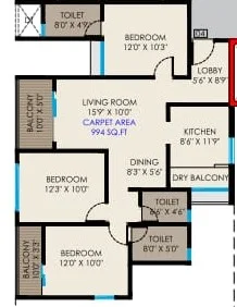 3 bhk 24 Life Blooms punawale