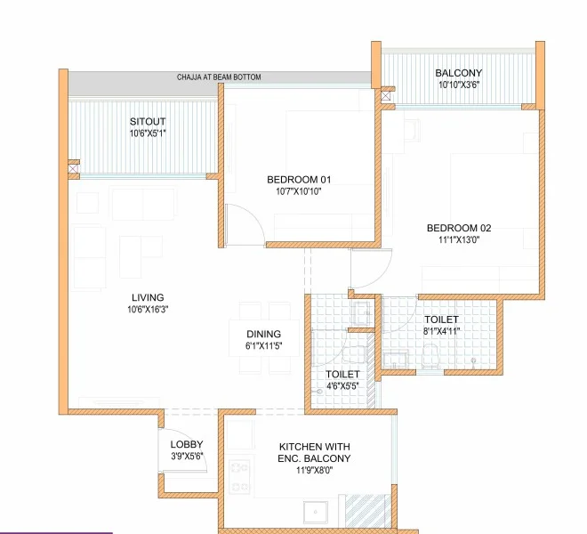 2 bhk My home Akurdi