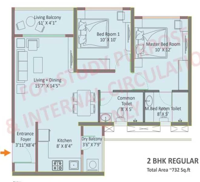 2 bhk duet life republic