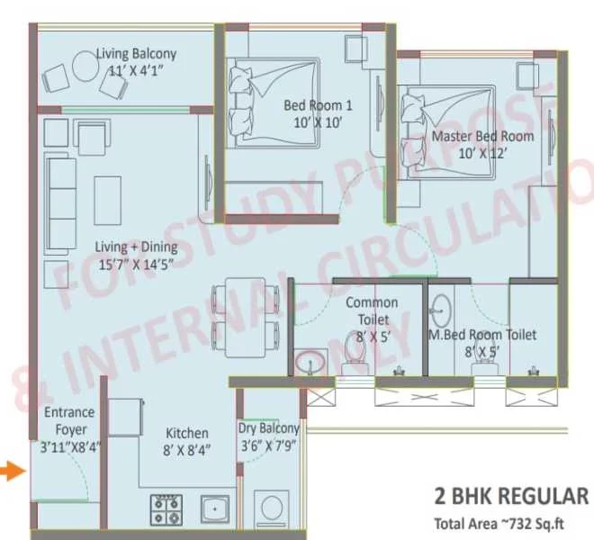 2 bhk duet life republic
