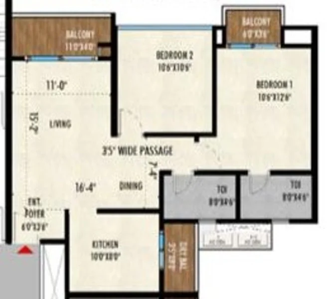 2 bhk Arkaay towers Tathawade