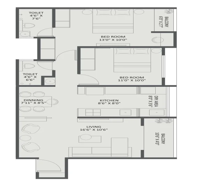 2 bhk Newton homes thergaon chinchwad