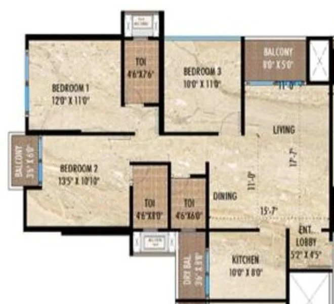 3 bhk Arkaay towers Tathawade