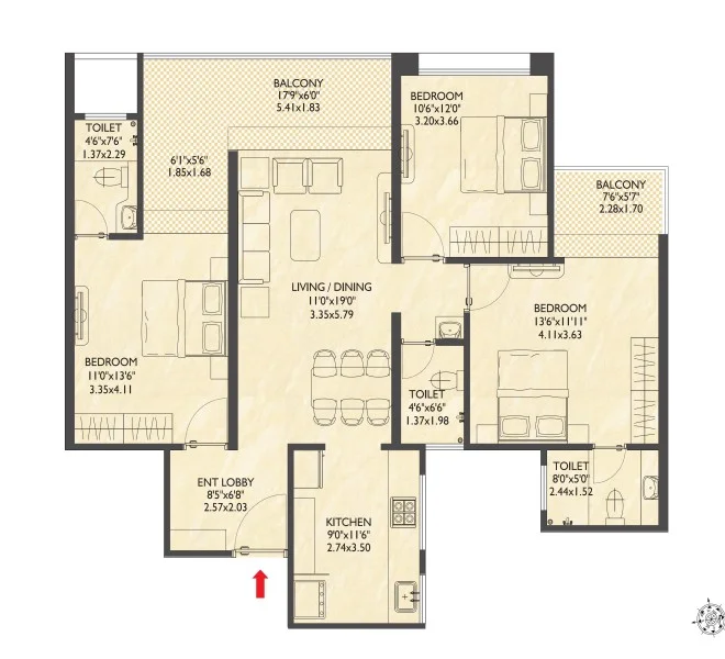 3 bhk Hillcrest Pimple Saudagar