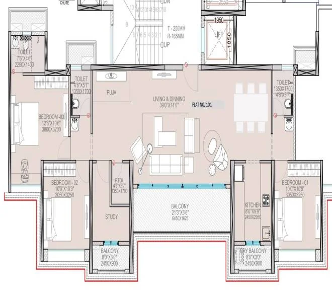 3 bhk Sukhwani kingsley thergaon