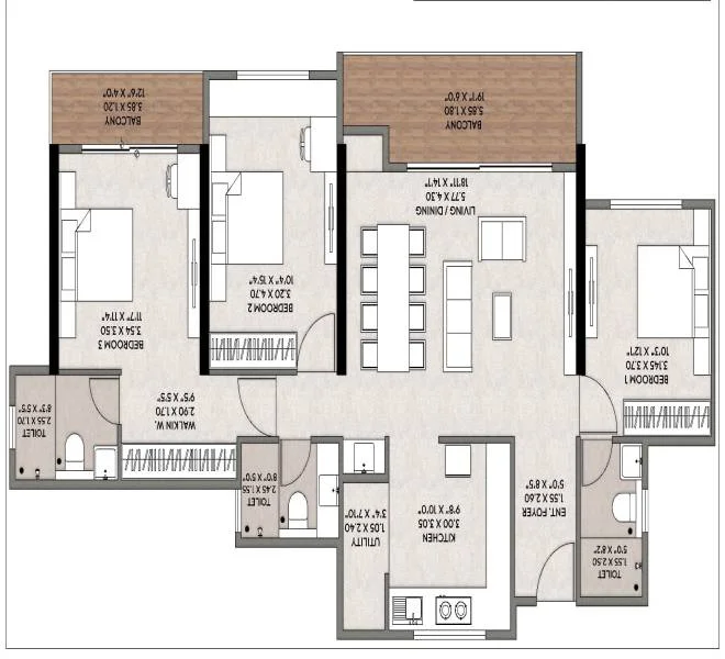 3 bhk Vishnu crown chinchwad