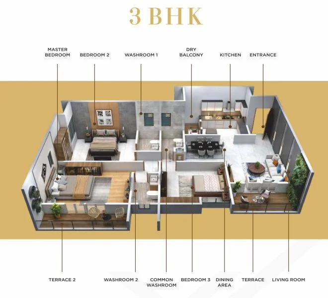 3 bhk BASIL Maximus
