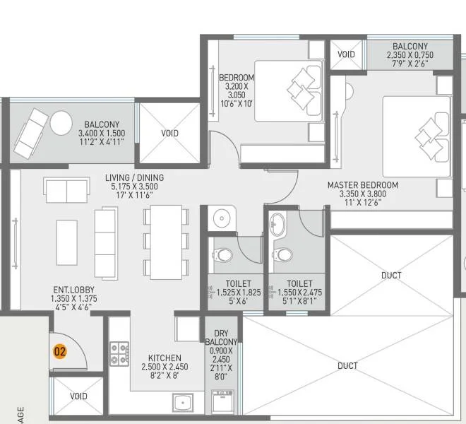 2bhk Nirman Serenopolis Tathawade