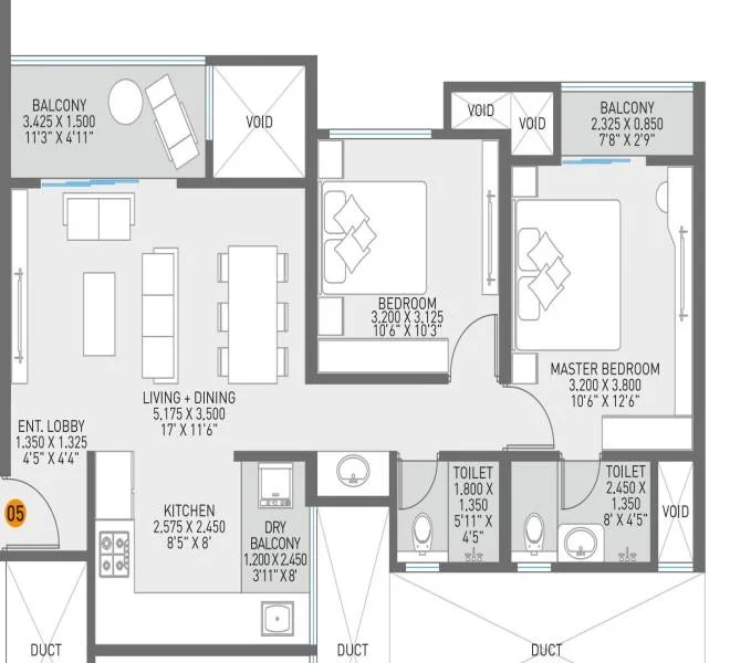 2bhk Nirman Serenopolis Tathawade
