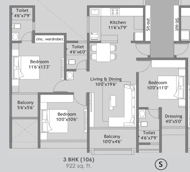3 bhk Vivanta Next Tathawade
