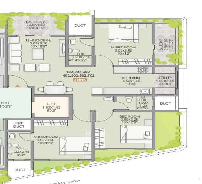 3 BHK 924 Swapnashilp Residency Pimple Nilakh, pune