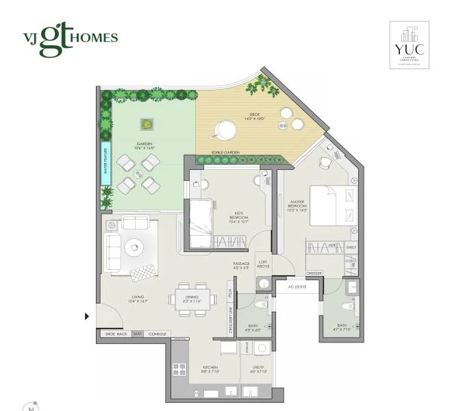 2 BHK 1063 VJ GT Homes Wakad, pune