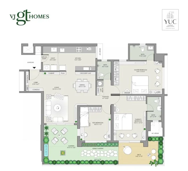 3XL BHK 1404 VJ GT Homes Wakad, pune