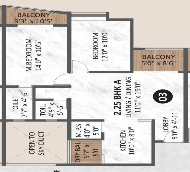 2.25 BHK 839 Krisala Aventis Tathawade, pune
