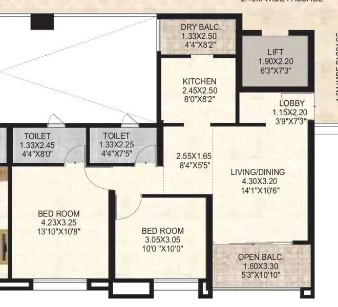 2 BHK 634 Merlin Elementa 2.0 Tathewade, pune