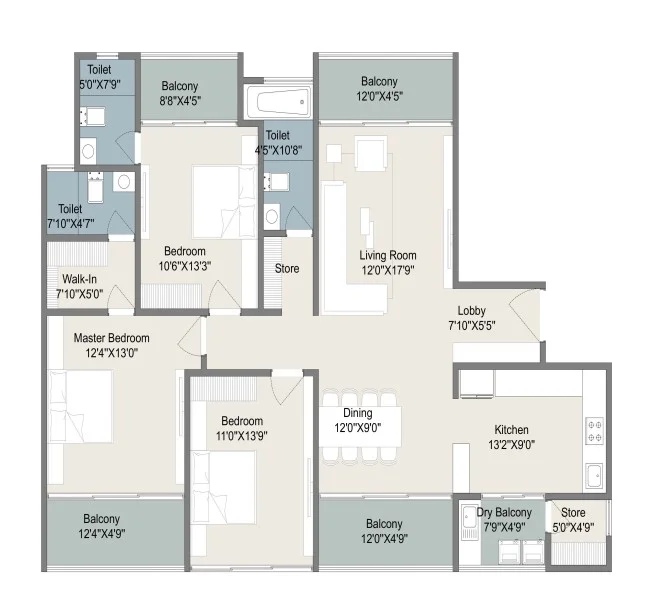 3 BHK 1545 Sonigara Quorra Tathawade, pune