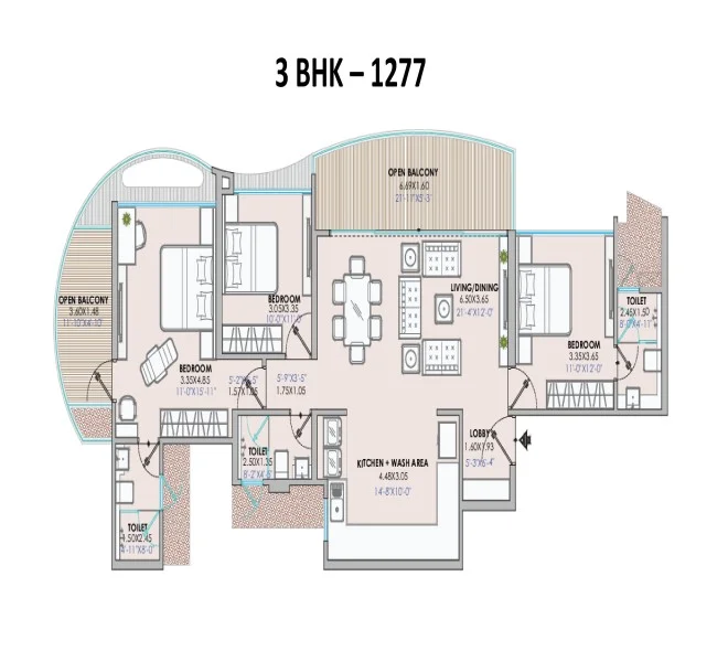 3bhk Chandrarang Embercrest wakad