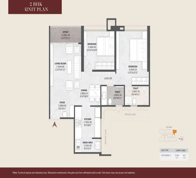2 BHK 817 Yoo Pristine Akurdi, pune