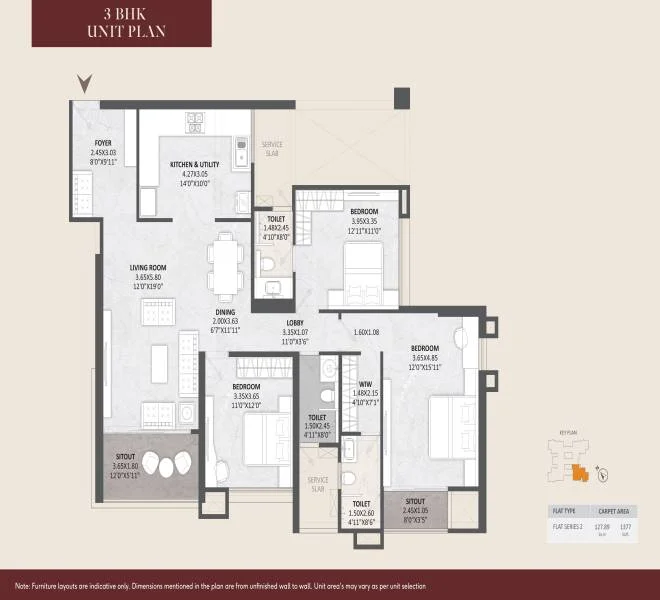 3 BHK 1130 Yoo Pristine Akurdi, pune