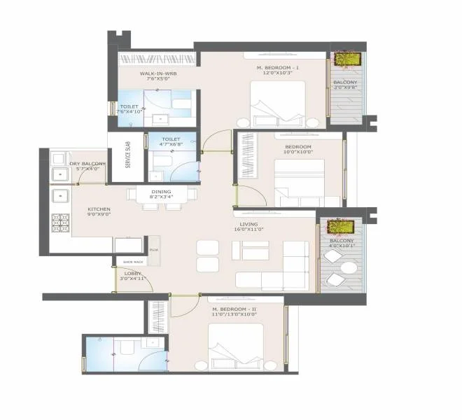 3 BHK 1285 New Launch Highness Wakad, pune