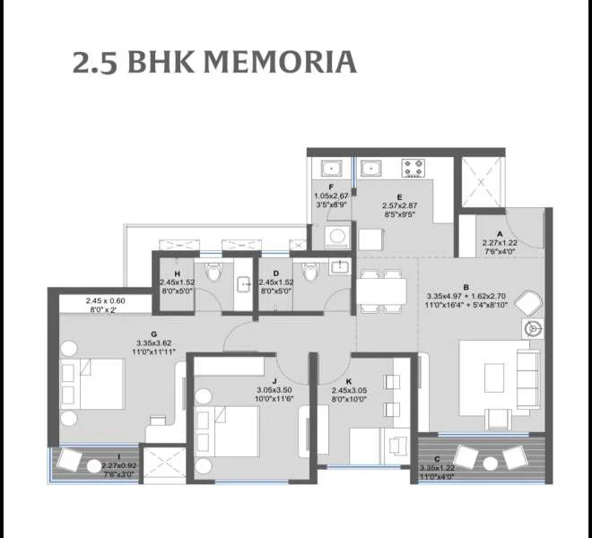 2.5 BHK 963 Echoes life republic Marunji,pune
