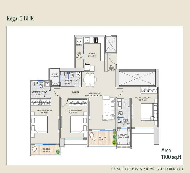 3 BHK 1050 New Launch Supreme Punawale, pune