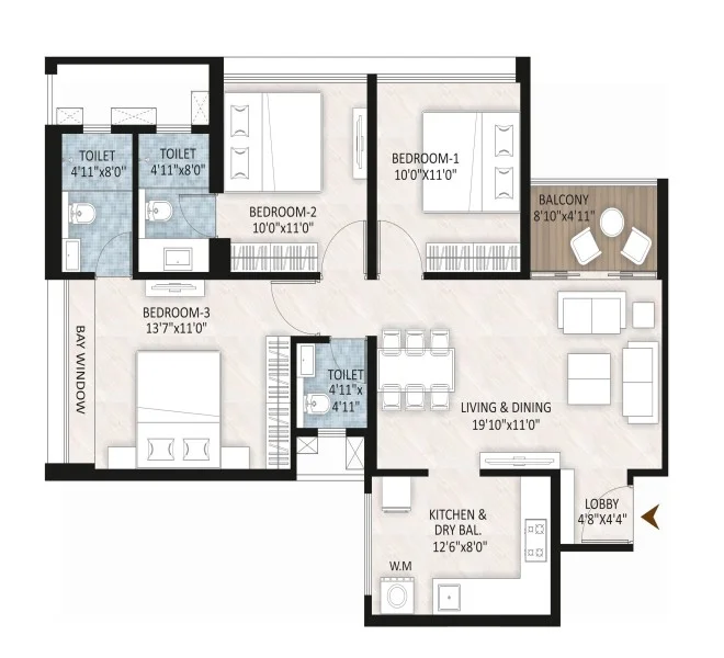 3 bhk New launch RGS Forte Aspire