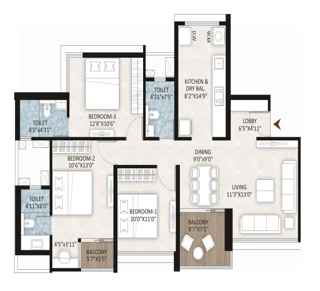 New launch RGS Forte Aspire 3bhk