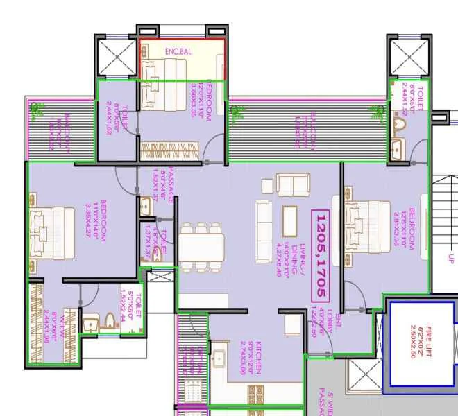 3 BHK 1165 The Privve Tathawade, pune