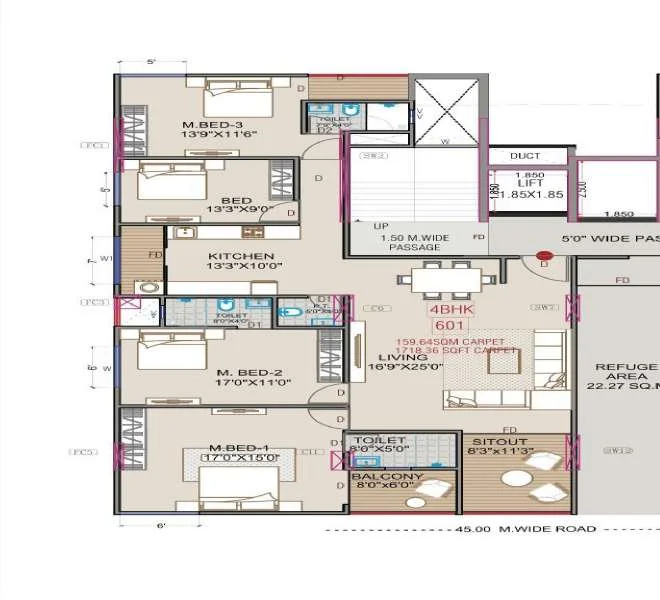 4 BHK 1744 Ashirwad Sapphire Nigdi, pune