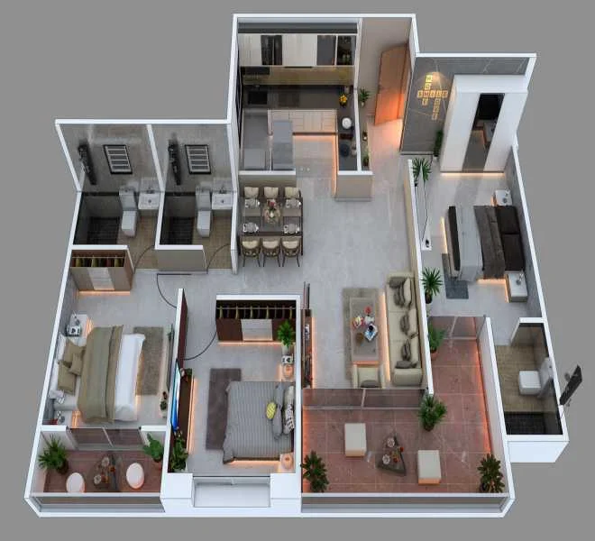 3 BHK 1089 Divine Reves Wakad, pune