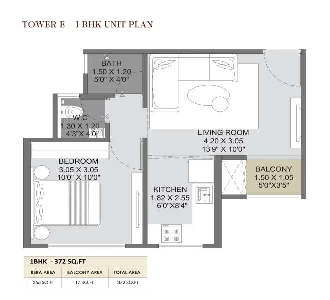 1 BHK 372 Ace Ayodhya Thergaon, pune