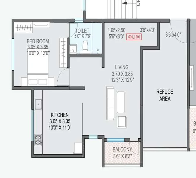1 BHK 552 Platinum Royale Wakad, pune
