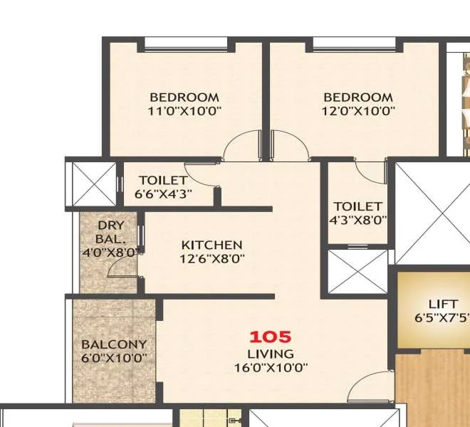 2 BHK 671 Signature Park Hinjewadi phase 2, Pune