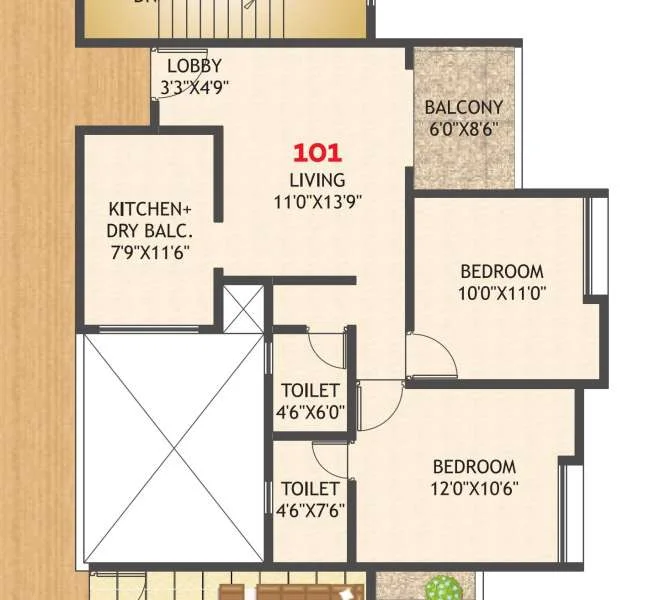 2 BHK 714 Signature Park Hinjewadi phase 2, Pune