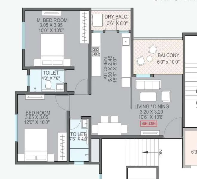 2 BHK 743 Platinum Royale Wakad, pune